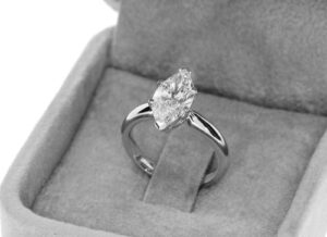 custom made Marquise Solitaire Ring in Dallas