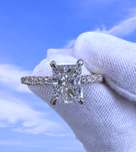 shop the best sparkling radiant cut diamond ring in Dallas