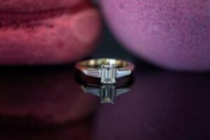 sparkling emerald wedding rings