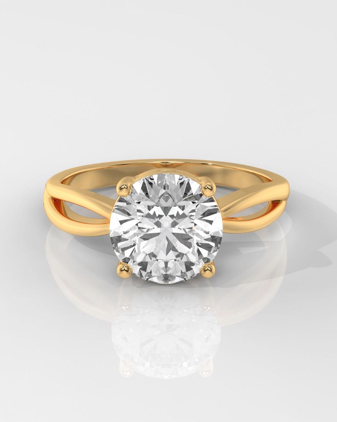 Round Twisted Infinity Engagement Ring